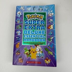 Pokemon Super Extra Deluxe Essential Handbook Scholastic Paperback Guide 875+ Pk